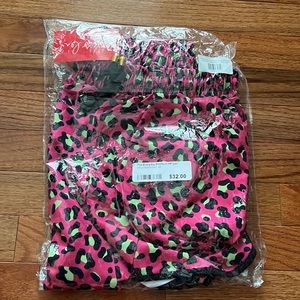Paisley Pink Leopard Drawstring Everyday Shorts